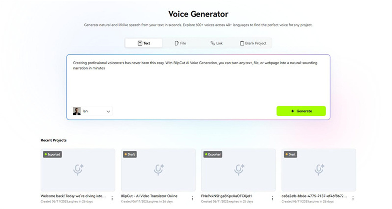 Set Up BlipCut TTS Tool