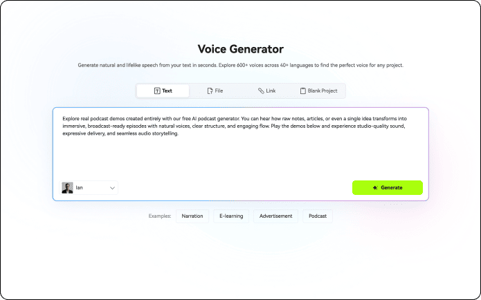 BlipCut robot speech generator