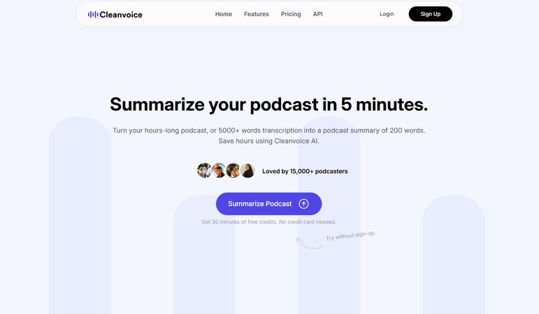 Cleanvoice Best Podcast Summarizer