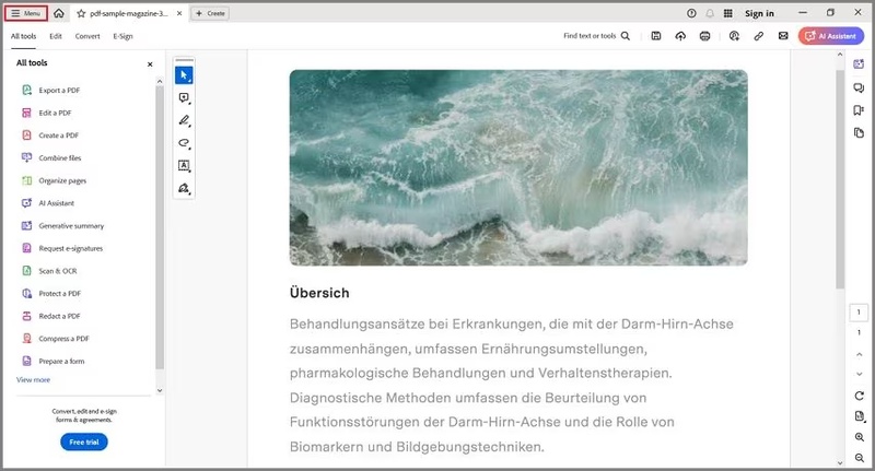 Read PDF Aloud acrobat