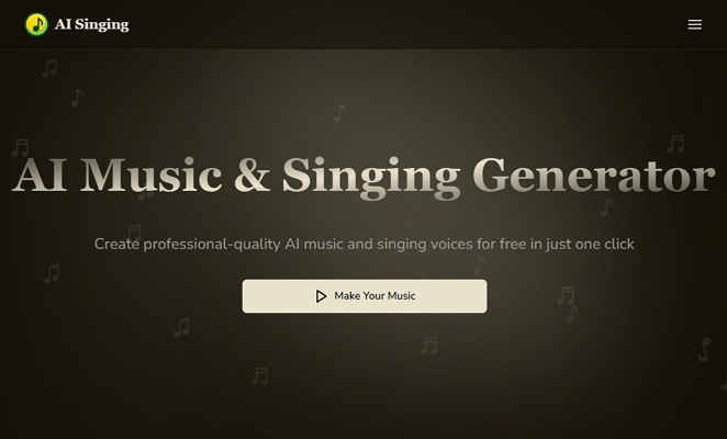 ai singing tool homepage