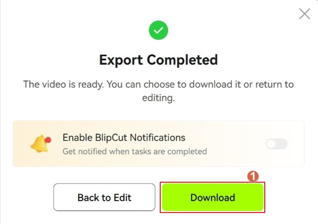 download the video after exporting from the dubbing application