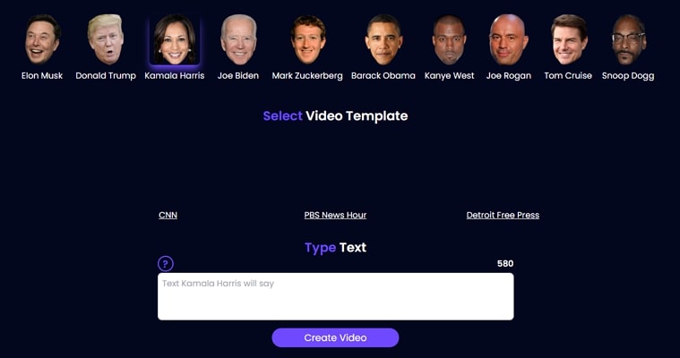 elontalks kamala harris ai voice