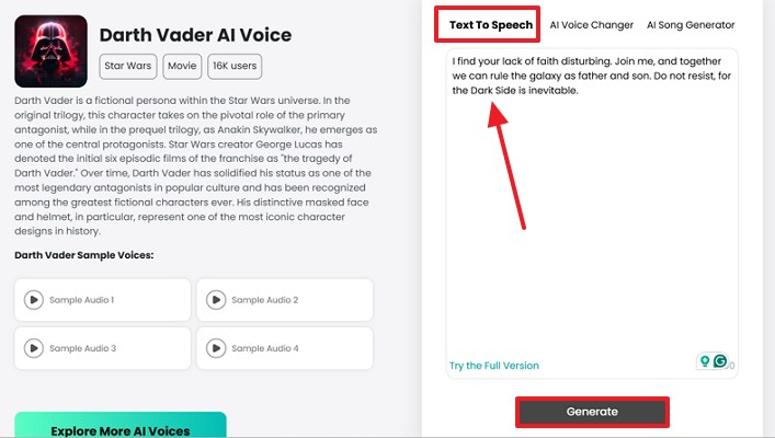 generate audio with tts fineshare
