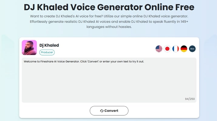 fineshare dj khaled ai voice