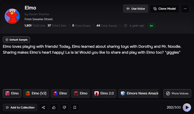 elmo voice generator fishaudio