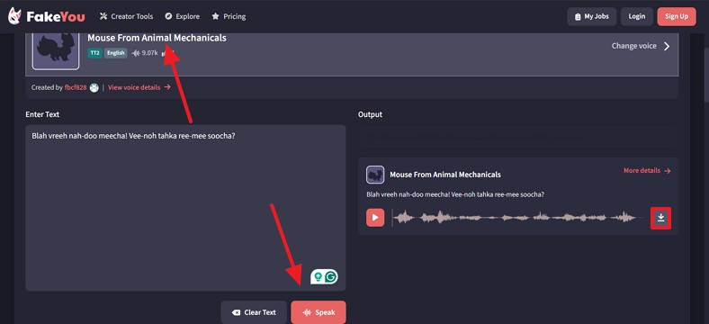 fakeyou animal crossing audio download