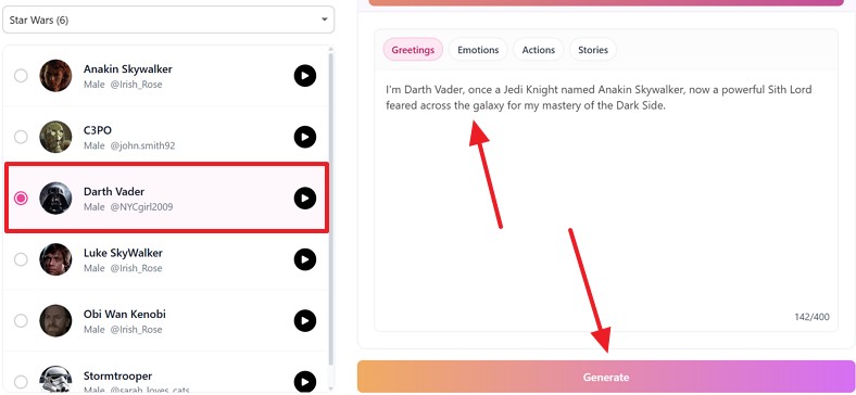 type script to generate audio voicelab