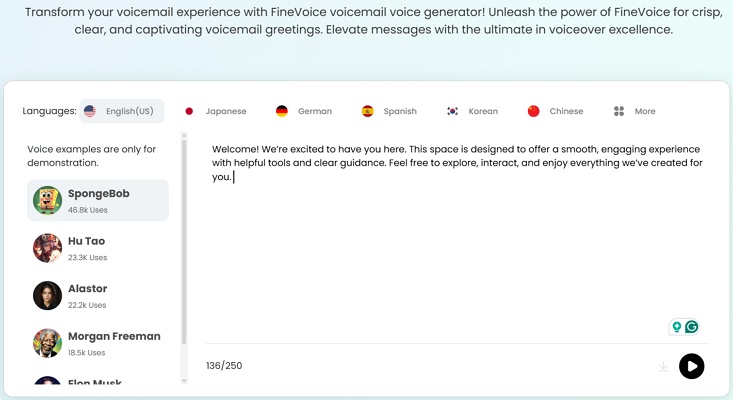 create audio online fineshare