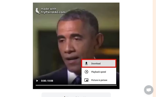 download the obama voice parrot app