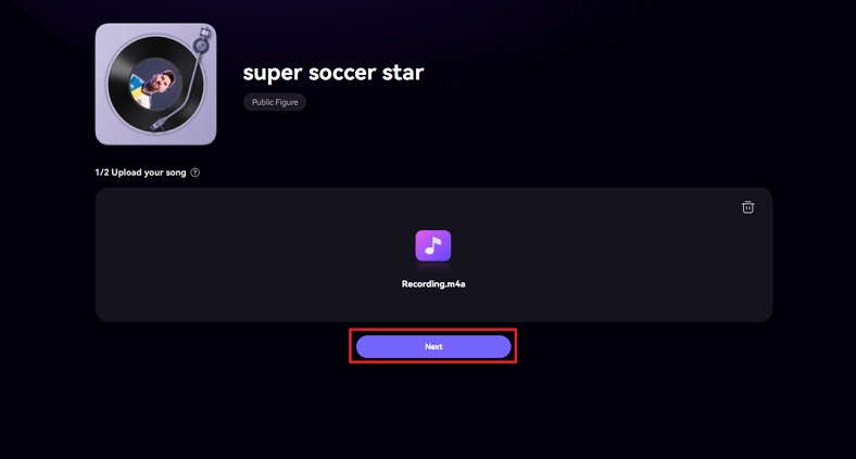 upload voice clone mediaio