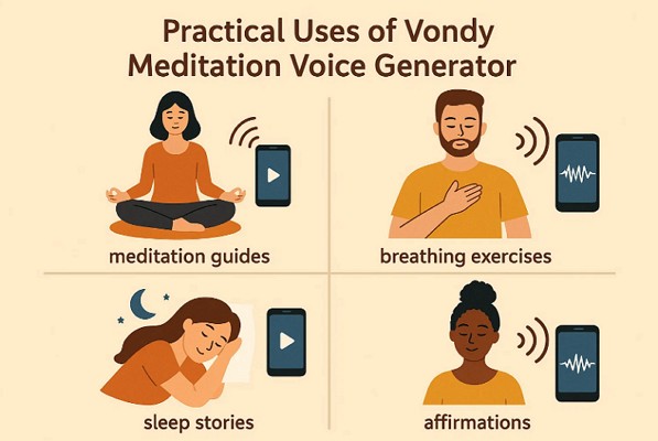 vondy meditation voice generators uses