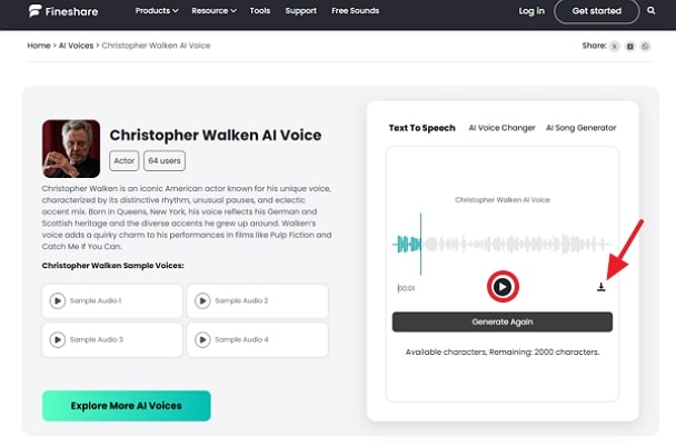 preview output click download icon
