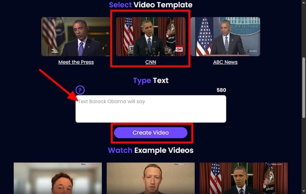 choose template to create video