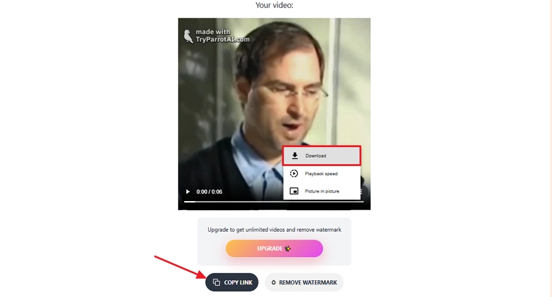 download share cloned celebrity voice