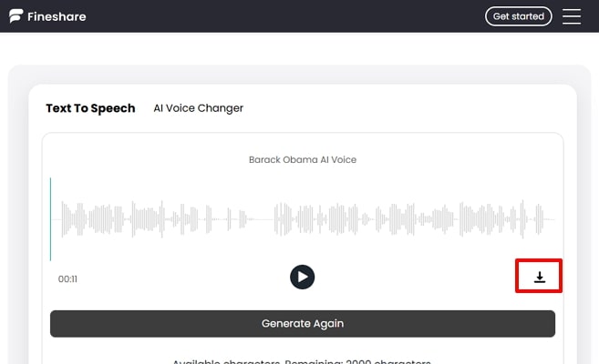 render obama audio to device fineshare