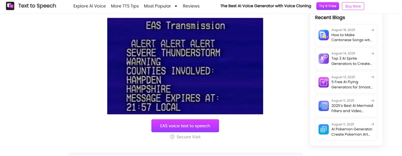 topmediai eas ai voice generator