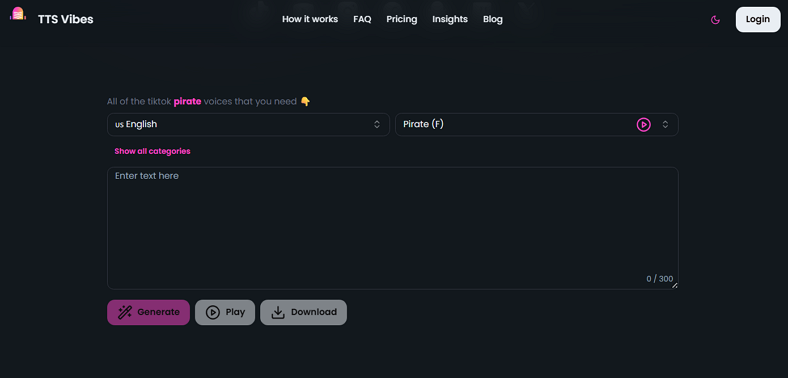 enter input make pirate voice