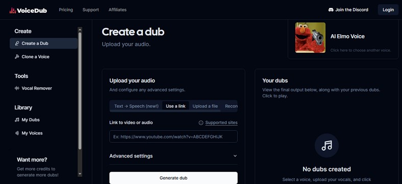 elmo voice generator voicedub