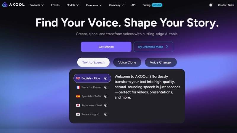 Access AKOOL Text to Speech