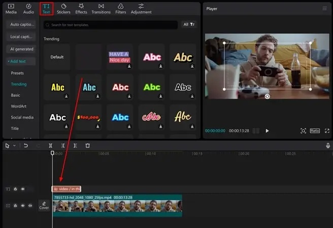 apply text description