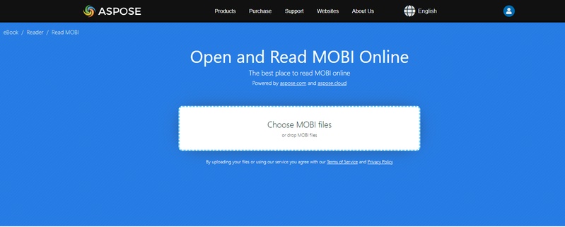 ASPOSE Online MOBI Reader