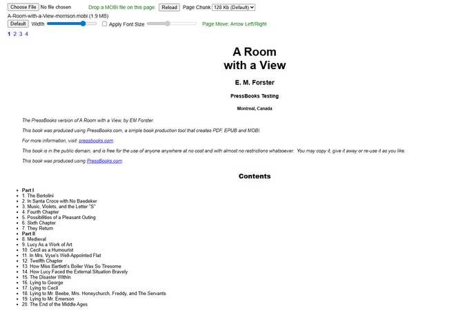 Herokuapp MOBI File Reader