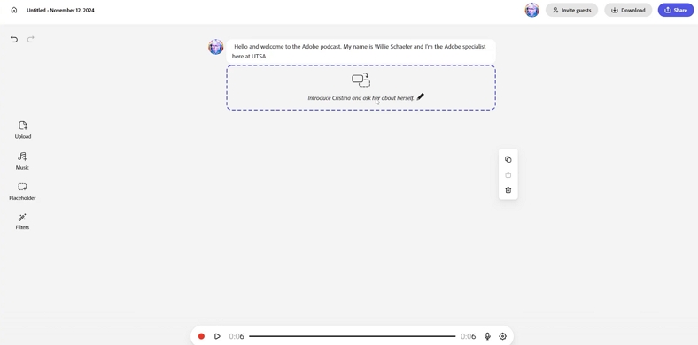 text based edits adobe podcast