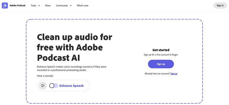 adobe podcast enhance audio ai