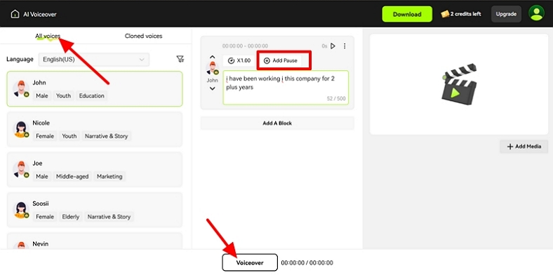 insert text and convert to voice