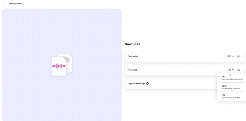 export supported file formats