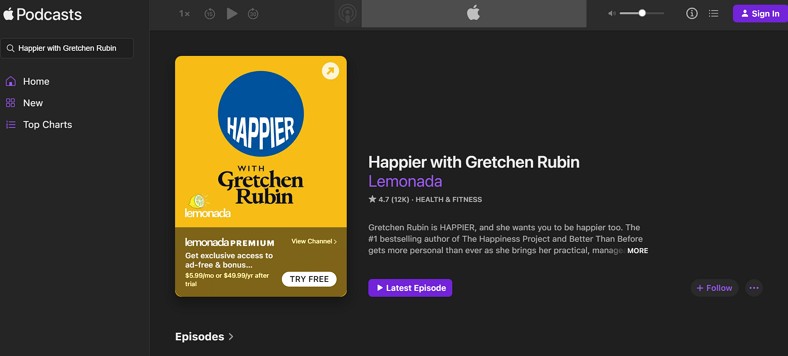 gretchen rubin podcast show