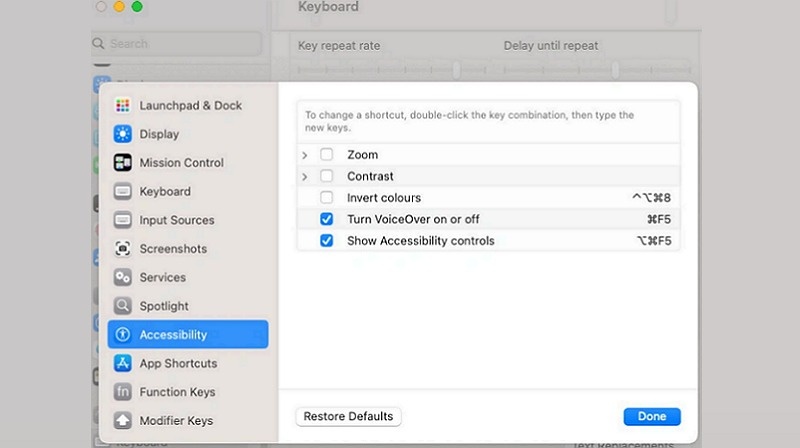 Customize the Keyboard Shortcut