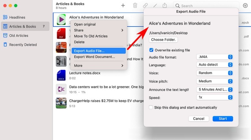 Speech Central TTS Mac