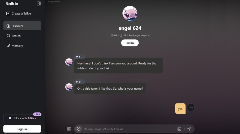 Talkie Text to Speech Angel 624