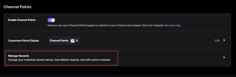 Access Channel Settings