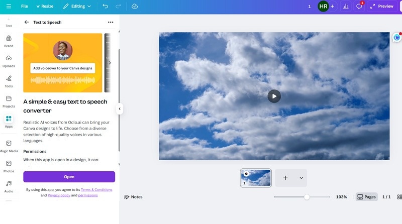 canva ai voice generator