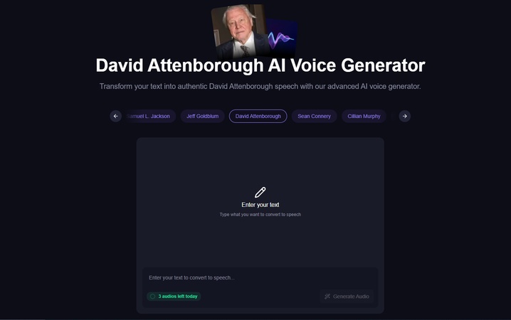 Magic Hour David Attenborough Text to Speech