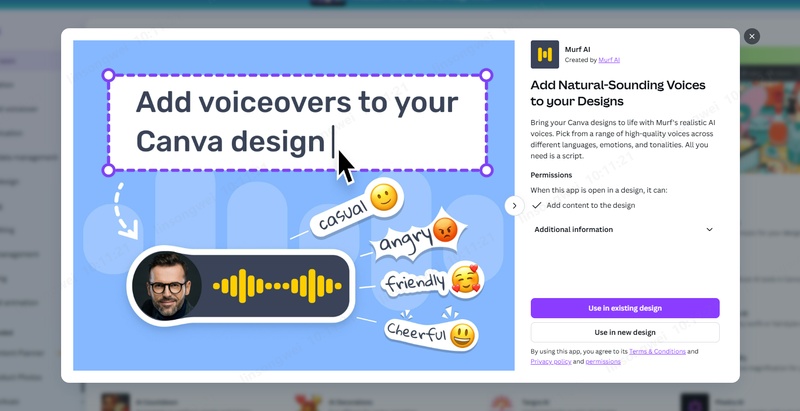 Murf AI Voice Generator Canva