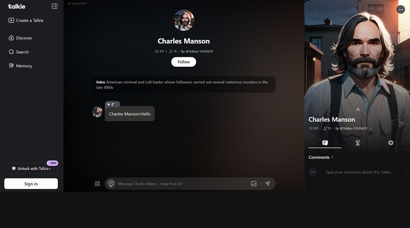 Talkie Charles Manson Voice